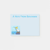 Funny fish pelican cartoon post-it® notes (Voorkant)