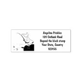 Funny fish pelican cartoon rubberstempel (Afrduk)
