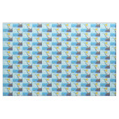 Funny fish pelican cartoon stof (Fat Quarter)