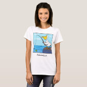 Funny fish pelican cartoon t-shirt (Voorkant volledig)