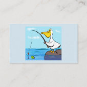 Funny fish pelican cartoon visitekaartje (Achterkant)