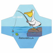 Funny fish pelican cartoon voetbal (Enkel)