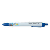 Funny fish pelican cartoon zwarte inkt pen (Bodem)