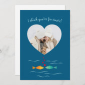 Funny Fish Pun Custom Photo Valentine's Day Feestdagenkaart (Voorkant / Achterkant)