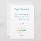 Funny Fish Pun Custom Photo Valentine's Day Feestdagenkaart (Achterkant)