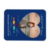 Funny Fish Pun Custom Photo Valentine's Day Magneet (Horizontaal)
