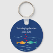 Funny Fish Pun Custom Photo Valentine's Day Sleutelhanger (Achterkant)