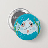 Funny Fish Ronde Button 5,7 Cm (Voorkant /achterkant)