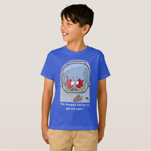 Funny Fish Story Boy T-Shirt (Voorkant volledig)