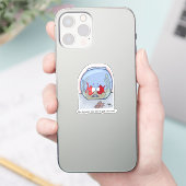 Funny Fish Story Custom Cut Stickers (Telefoon)