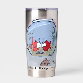 Funny Fish Story Geïsoleerde Drinkbeker