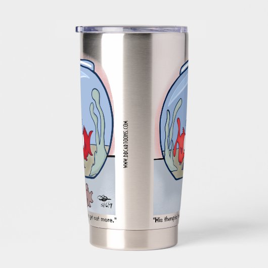 Funny Fish Story Geïsoleerde Drinkbeker (Rechts)