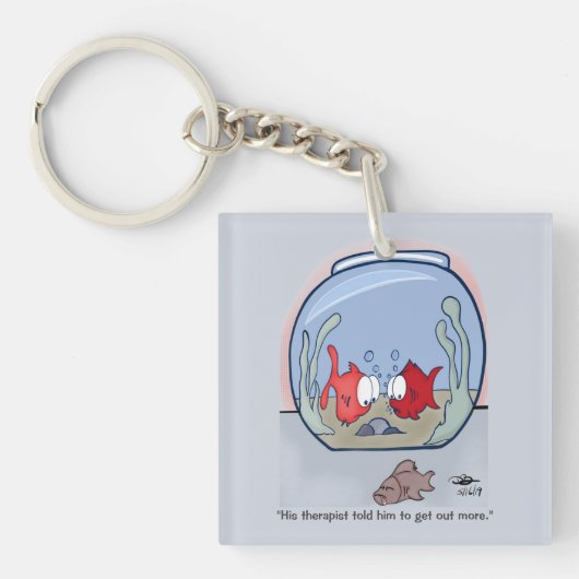 Funny Fish Story Sleutelhanger (voorkant)