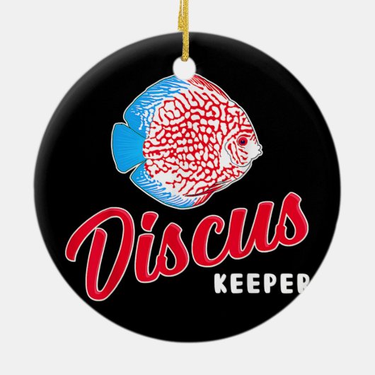 Funny Fishekeeping Aquarist Discus Fish Keeper Keramisch Ornament (Achterkant)