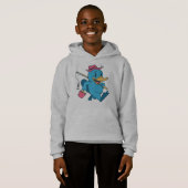 Funny Fisherman Duckbill Cartoon Design (Voorkant volledig)