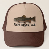Funny Fisherman Fish Angst me Trucker Pet (Voorkant)