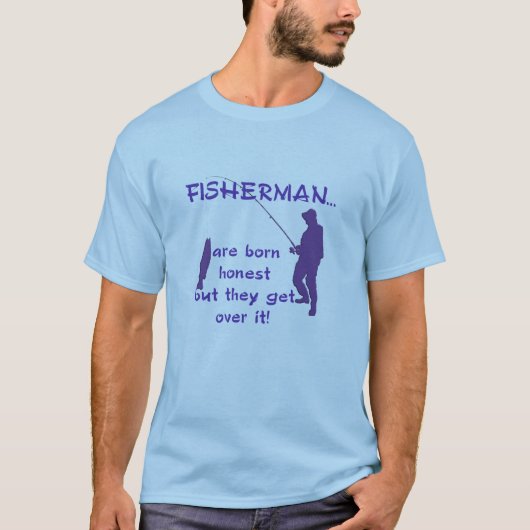 Funny Fisherman Mannen T-shirt (Voorkant)