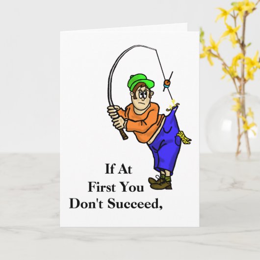 Funny Fisherman Retirement Kaart (Gele Bloem)