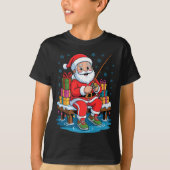 Funny Fisherman Santa Fishing Lovers Christmas Xma T-shirt (Voorkant)