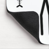 Funny Fisherman Stick Figuur Holding Fish Botten Muismat (Hoek)