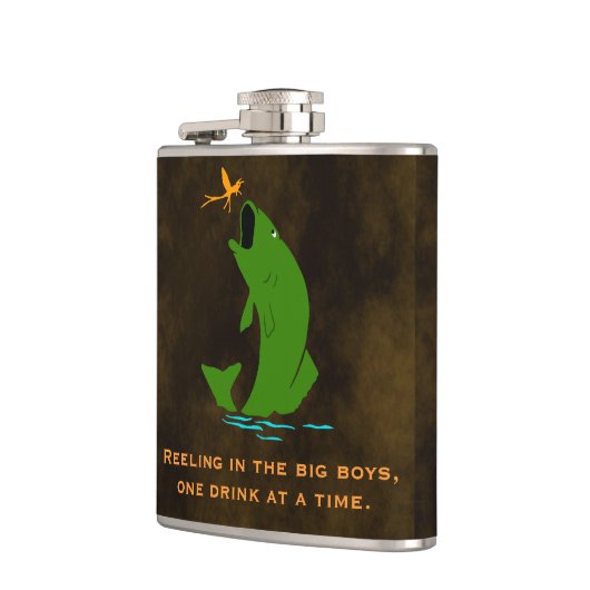 Funny Fisherman's aangepaste fles Heupfles (Links)