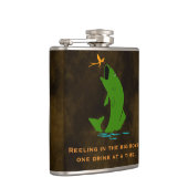 Funny Fisherman's aangepaste fles Heupfles (Rechts)