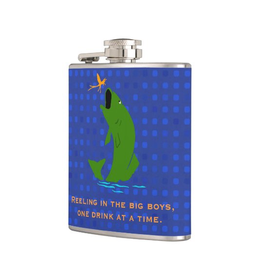 Funny Fisherman's aangepaste fles Heupfles (Links)