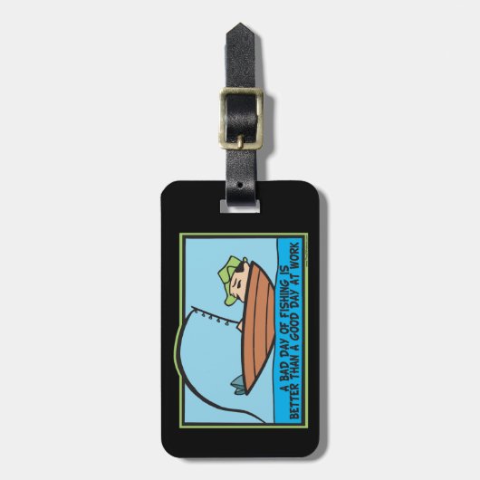 Funny Fisherman's Bagagelabel (Voorkant verticaal)