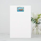 Funny Fisherman's Briefpapier (Staand voorkant)