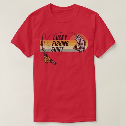 Funny Fisherman's Lucky Gevist Vaderdag T-shirt (Design voorkant)