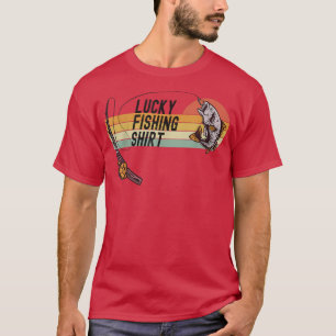 Funny Fisherman's Lucky Gevist Vaderdag T-shirt
