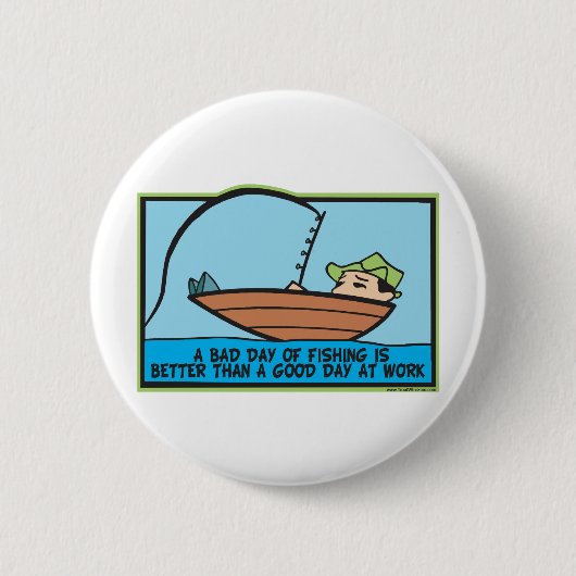 Funny Fisherman's Ronde Button 5,7 Cm (Voorkant)