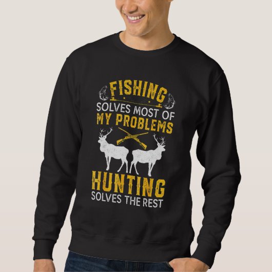 Funny Fishing And Hunting Gift Christmas Humor Hun Trui (Voorkant)