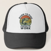 Funny Fishing Born to Fish Forced to Work Trucker Pet (Voorkant)