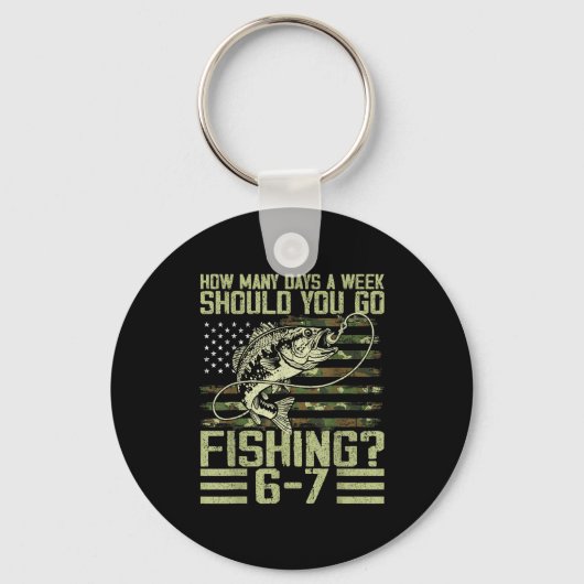 Funny Fishing Boy Teens Kid Camouflage Usa Flag B  Sleutelhanger (Voorkant)
