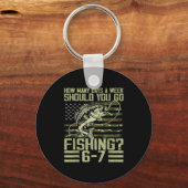 Funny Fishing Boy Teens Kid Camouflage Usa Flag B  Sleutelhanger (Voorkant)
