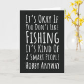 Funny Fishing Cards Fisherman Angler Humor Angling Kaart (Gele Bloem)
