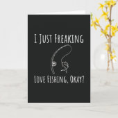 Funny Fishing Cards Fisherman Humor Angling Kaart (Gele Bloem)