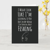 Funny Fishing Cards Fisherman Humor Humorous Kaart (Gele Bloem)