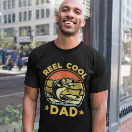 Funny Fishing Dad Reel Cool Dad Vintage T-shirt