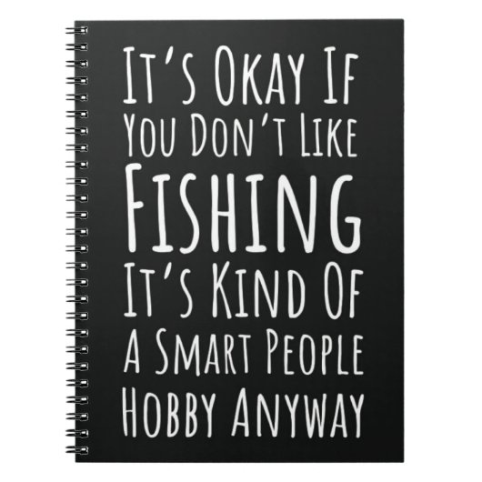 Funny Fishing Gag Gifts Fisherman Humor Meme Notitieboek (Voorkant)
