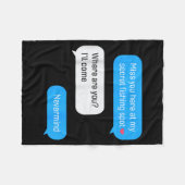 Funny Fishing Message Humor Fisher Gift Dad Father Fleece Deken (Voorkant (Horizontaal))