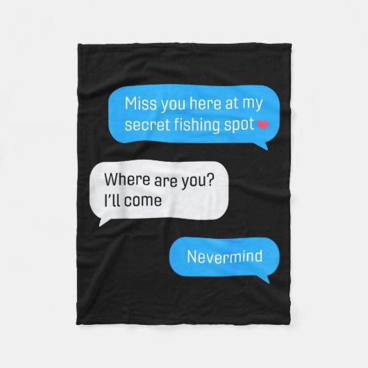 Funny Fishing Message Humor Fisher Gift Dad Father Fleece Deken (Voorkant)