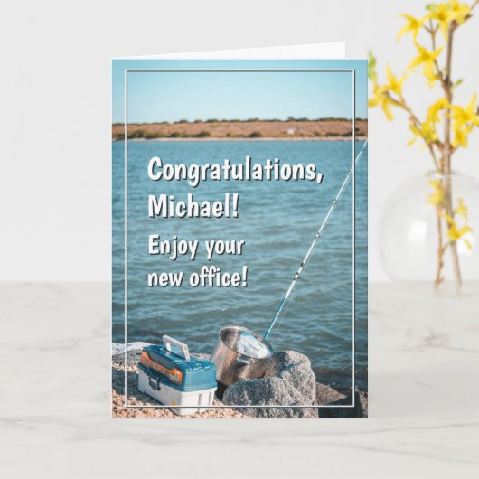 Funny Fishing Retirement Card Kaart (Gele Bloem)