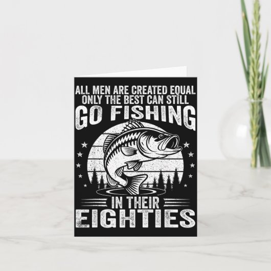 Funny Fishing Sayings For Men In Their Eighties Fi Kaart (Voorkant)