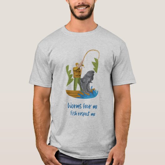 Funny Fishing shirt (Voorkant)
