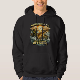 Funny Fishing T-Shirt – Weekend Forecast 100% Chan