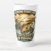 Funny Fishing T-Shirt – Weekend Forecast 100% Chan Latte Mok (Voorkant)