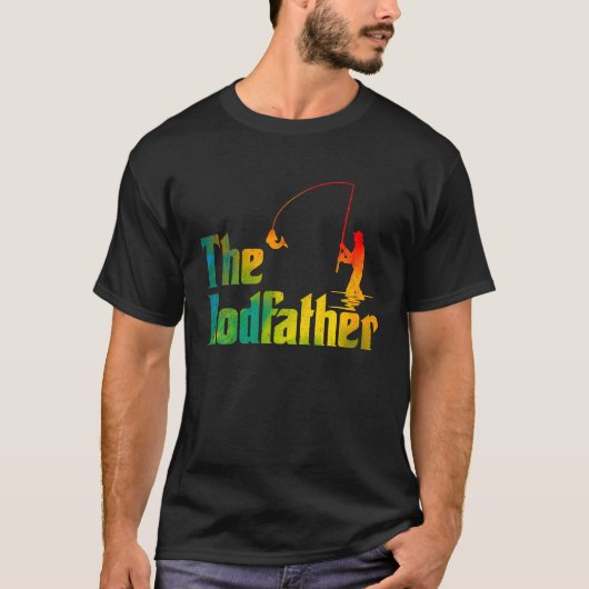 Funny Fishing T  The Rodfather Mens Fathers Day T-shirt (Voorkant)