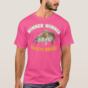 Funny Fishing WINNER WALLEYE DINNER Fish Fry T-shirt